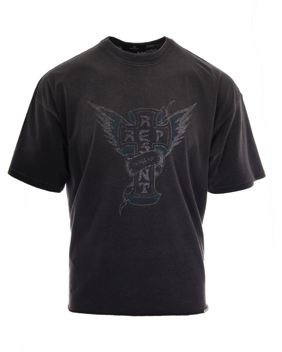 Represent Stained Black Westside Heavy Cotton T-Shirt