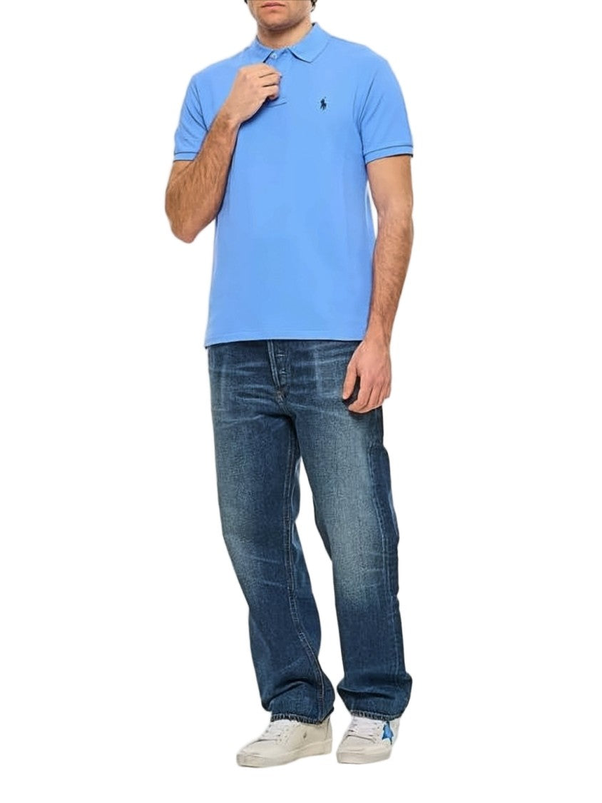 Polo Ralph Lauren Textured Piqué Knit Polo Shirt With Emblem