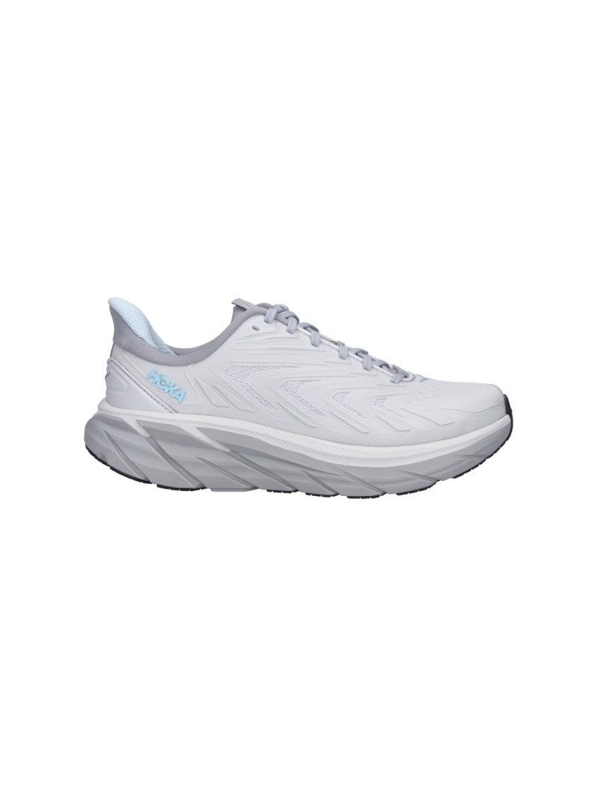 Hoka Grey Clifton Utl Fabric Sneakers