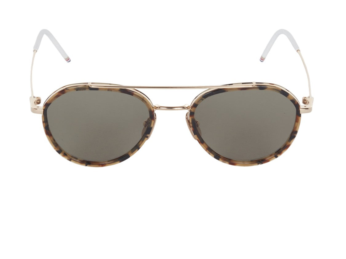 Thom Browne Ues801a Round Tortoiseshell Sunglasses