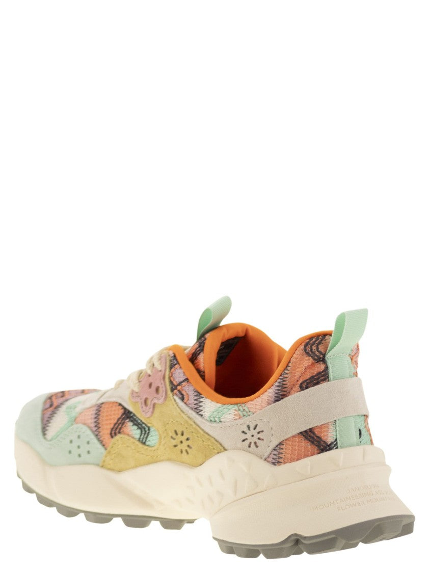 Flower Mountain Kotetsu - Sneakers In Suede And Technical Fabric