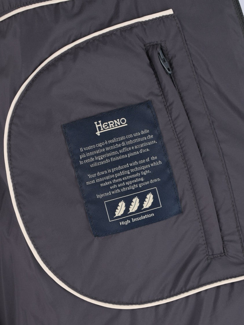 Herno Dark Grey Il Bomber Fabric Bomber Jacket