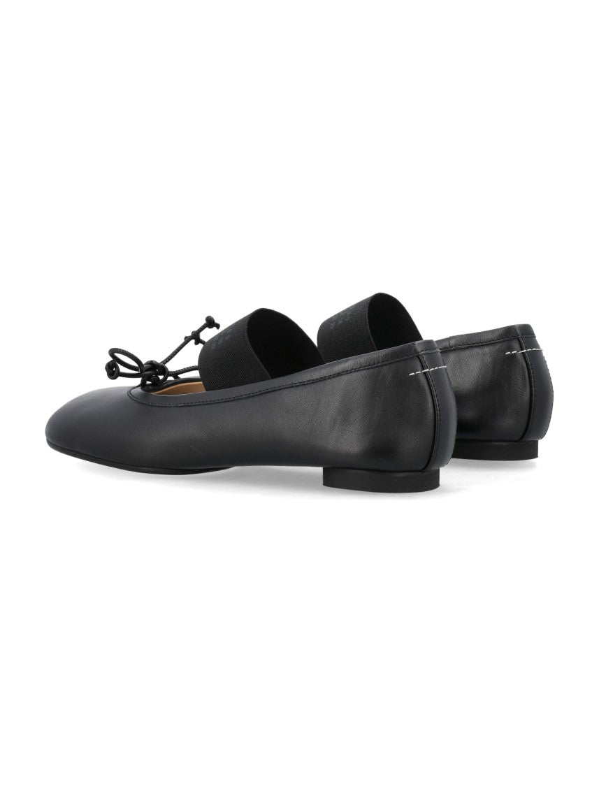 Mm6 By Maison Margiela Anatomic Nappa Leather Block Heel Ballerina Flats