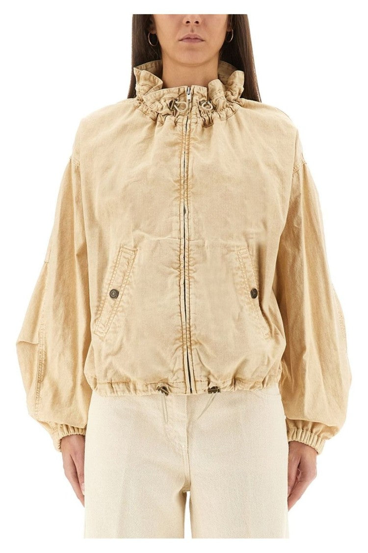 Isabel Marant Cropped Jacket With Gathered Collar