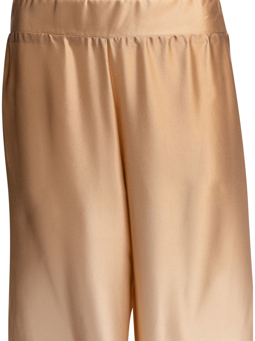 Sleep No More Beige Silk Trousers With Ombre Effect
