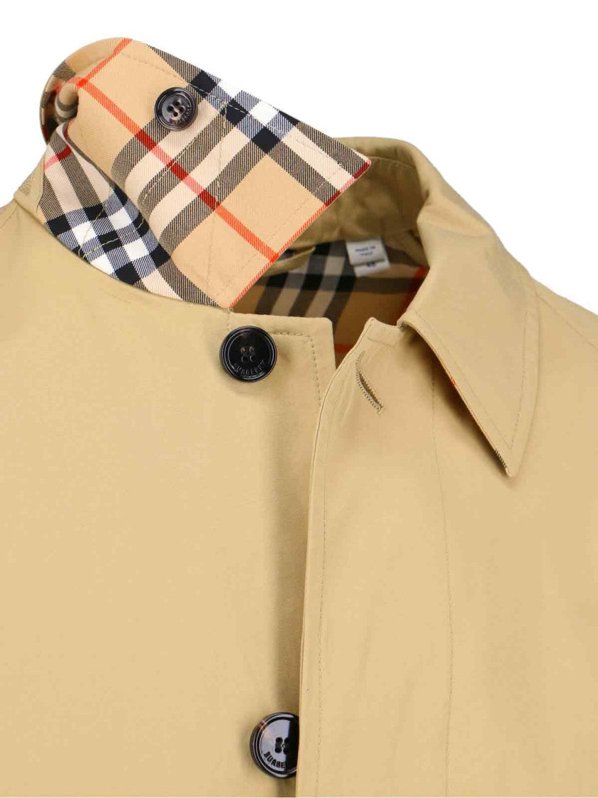 Burberry "Camden" Trench Coat In Beige Cotton