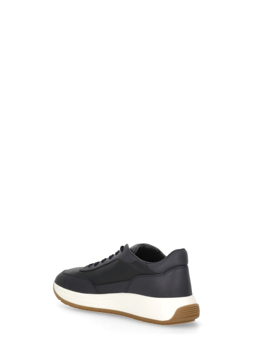 Hogan Blue Leather Low-Top Sneakers