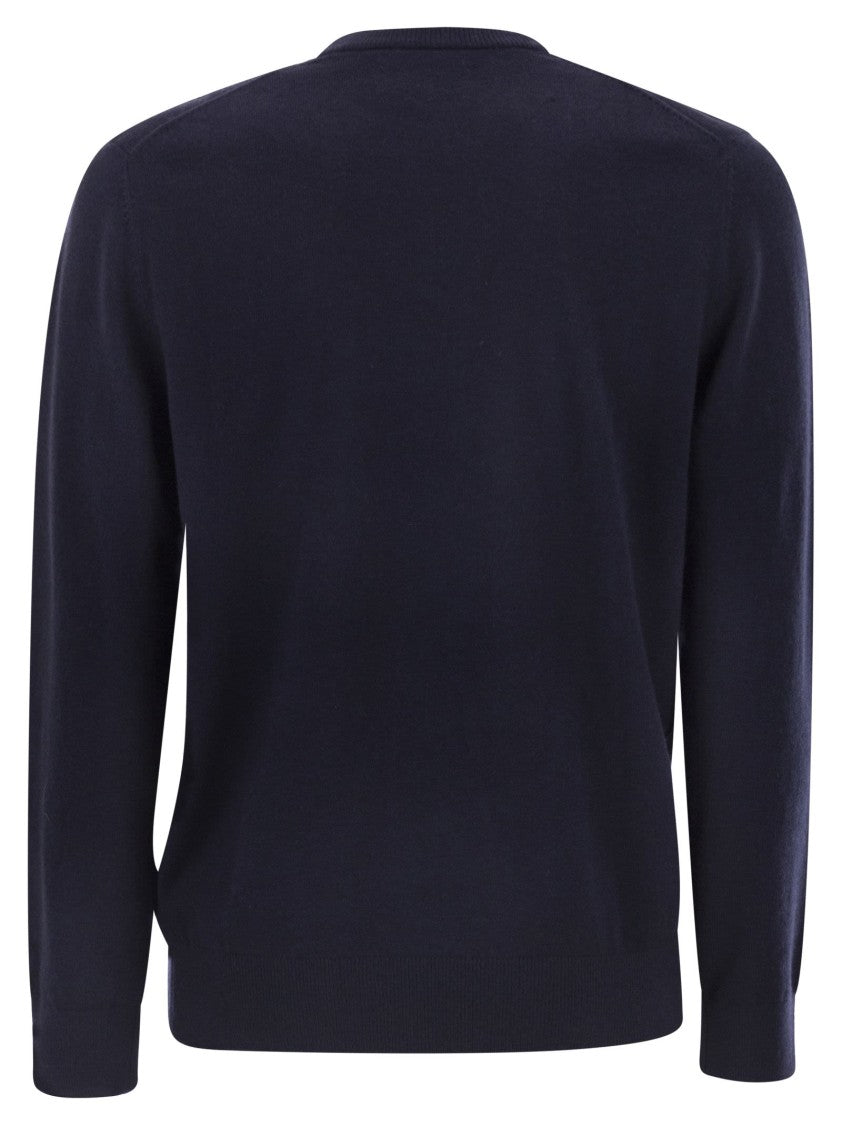 Mc2 Saint Barth Crew Neck Jumper With Vintage Car Embroidery