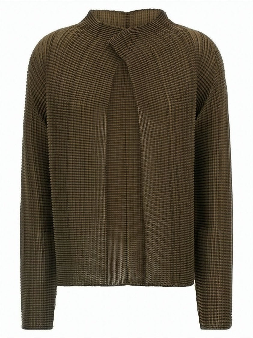Issey Miyake Textured Pleated Cardigan