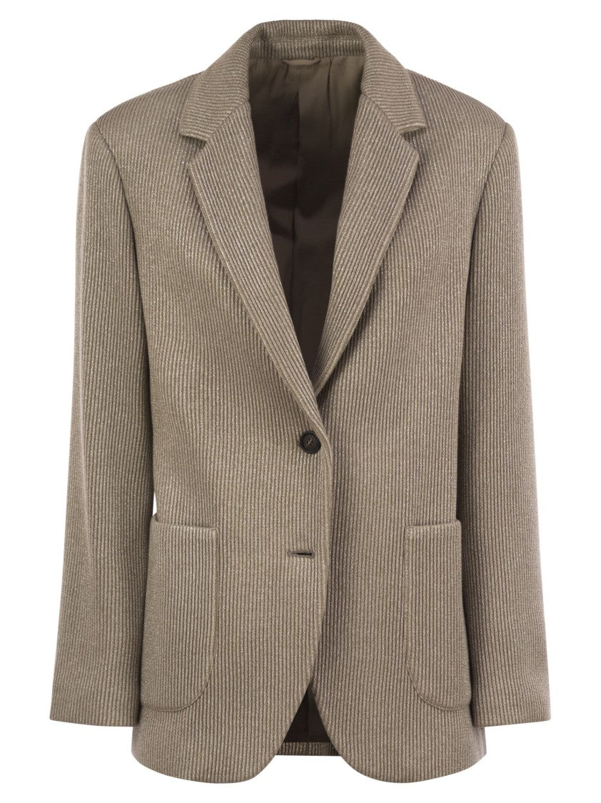 Brunello Cucinelli English Rib Cotton And Viscose Knitted Jacket