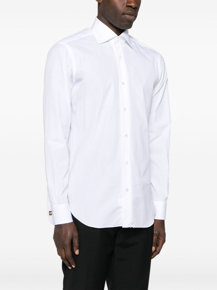 Barba Tailored White Shirt With Crisp Collar