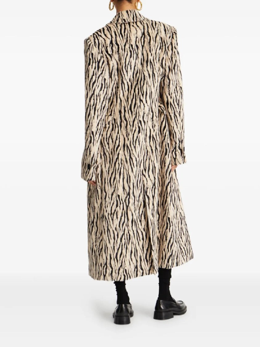 Rotate Printed Faux Fur Skirt