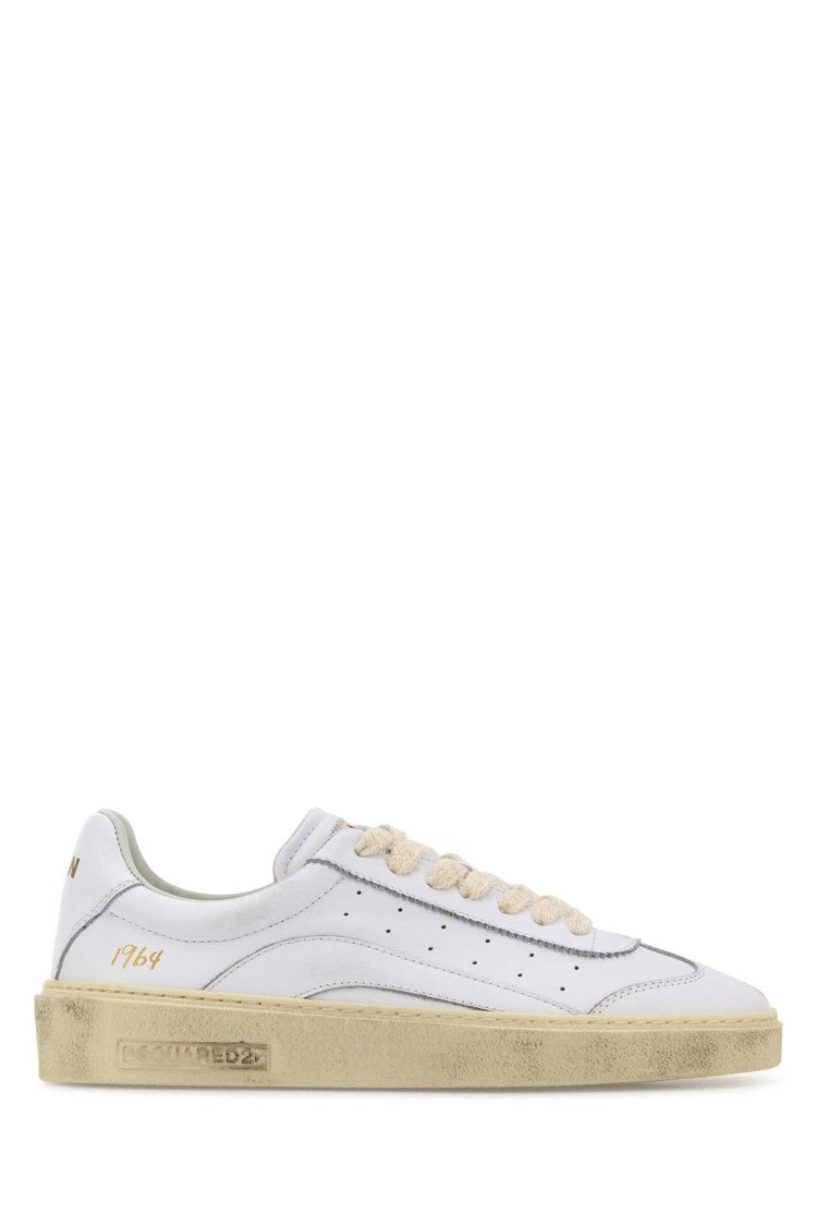 Dsquared2 White Leather Rider Sneakers