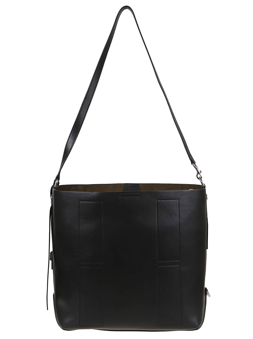 Hogan Minimalist Black Leather Shoulder Bag