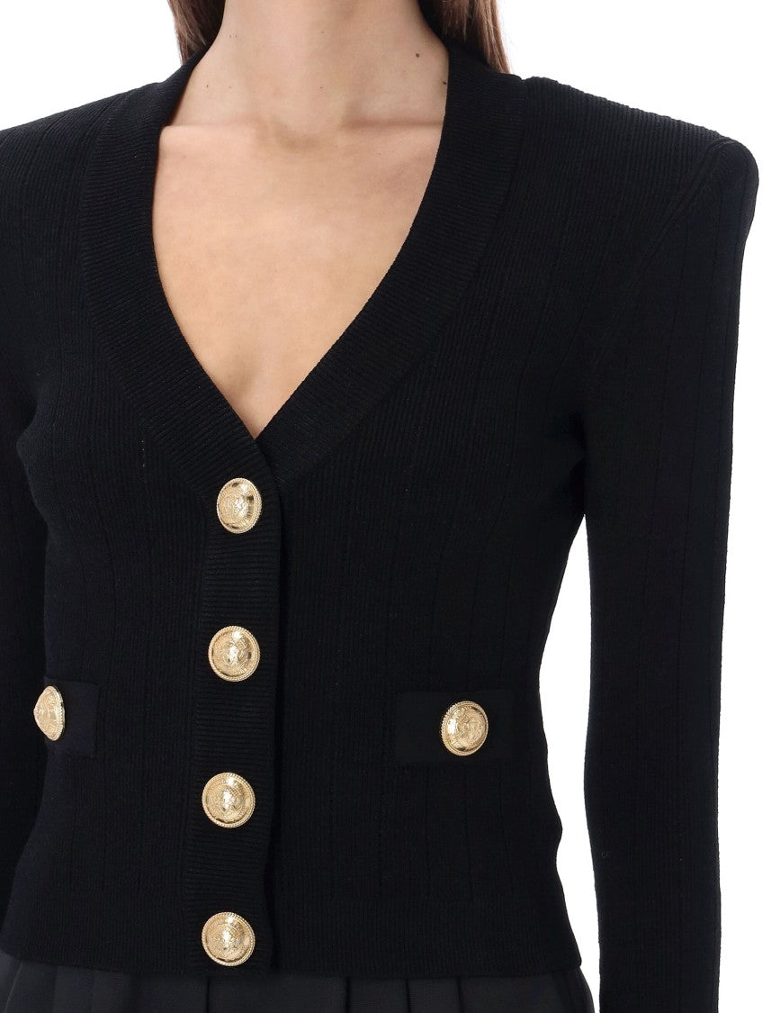 Balmain Gold Buttons Knit Cardigan