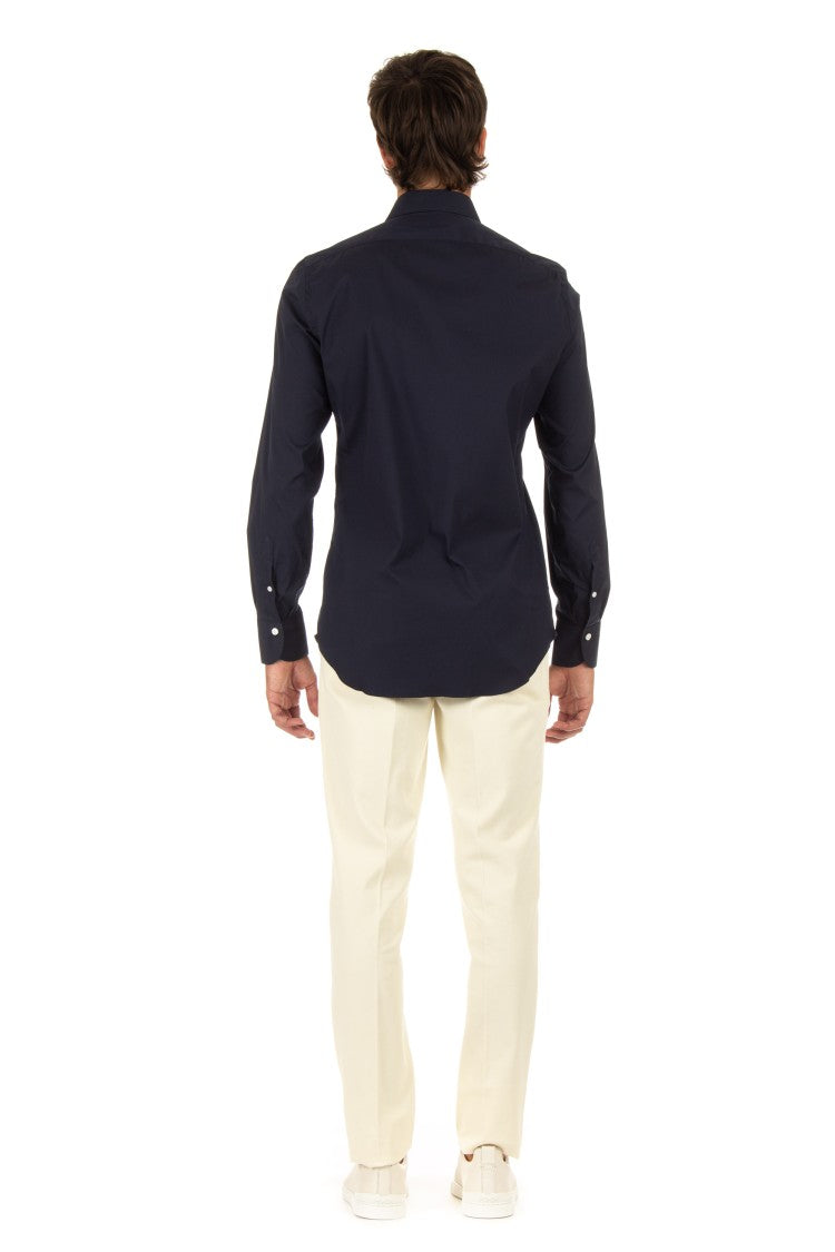 Finamore Stretch Poplin Tailored Shirt Milano Line