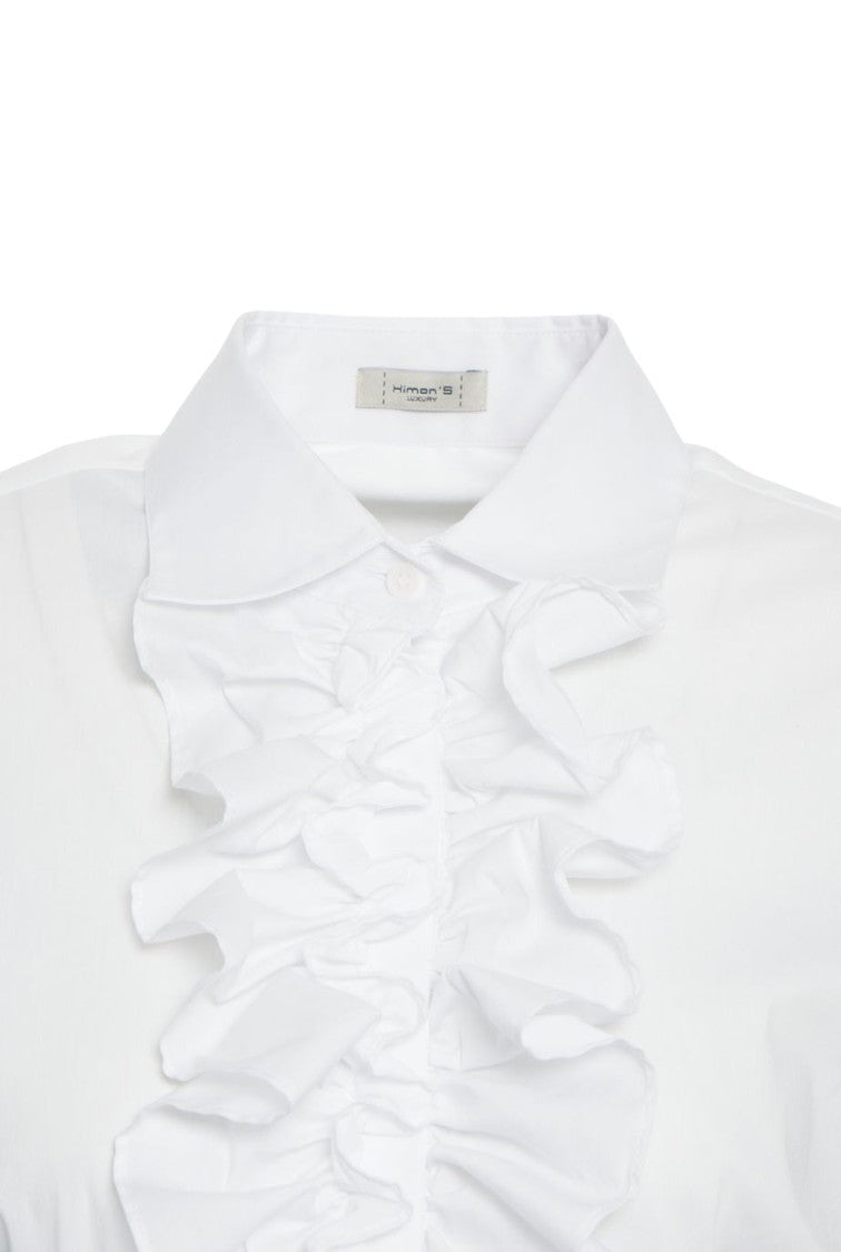Himon's Ruffled Placket Long-Sleeve Shirt