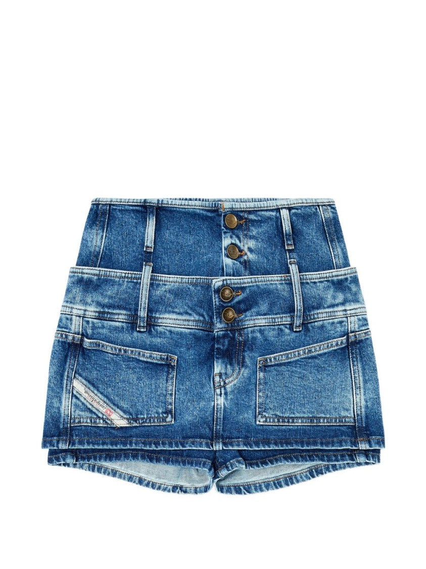 Diesel High-Waisted Mini Denim Skirt