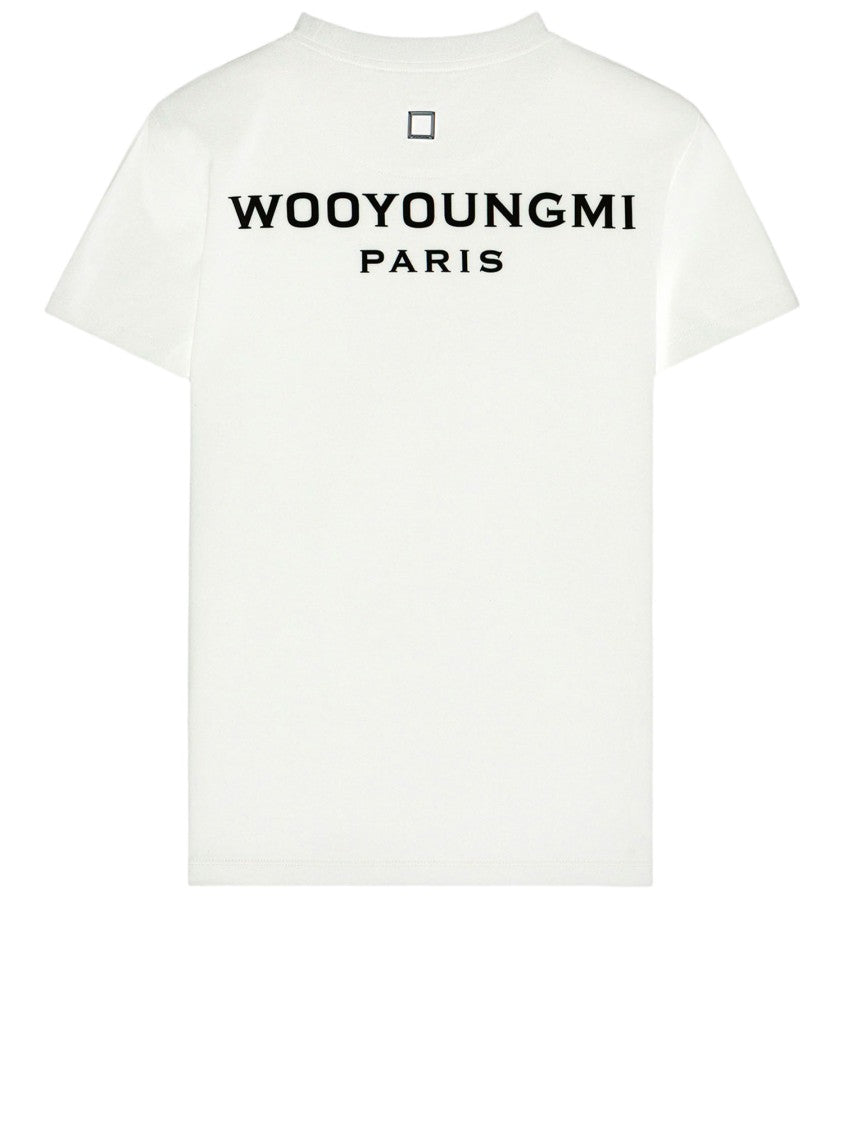 Wooyoungmi Round Neck Cotton T-Shirt With Signature Logo