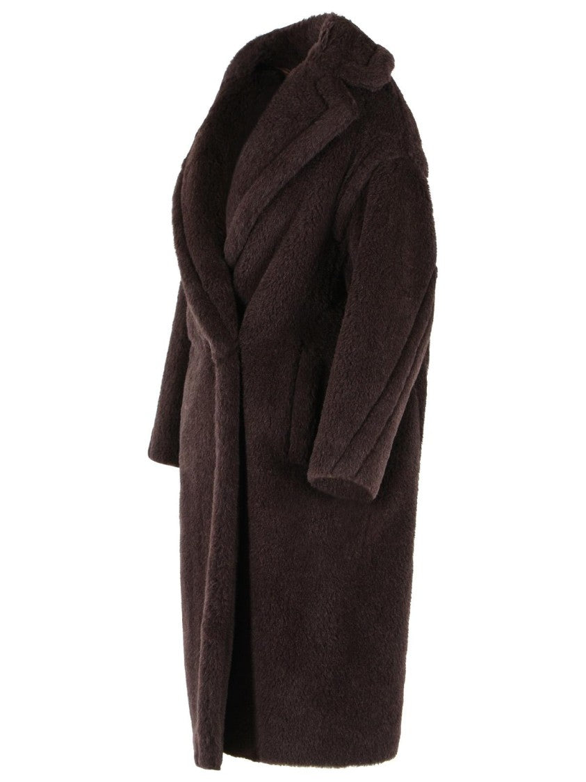 Max Mara 'Tedgirl' Dark Brown Alpaca Blend Coat