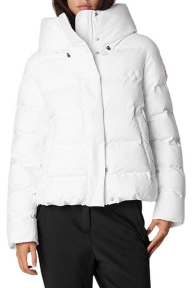Save The Duck White Short Hooded Recycled Polyester Puffer Jacket