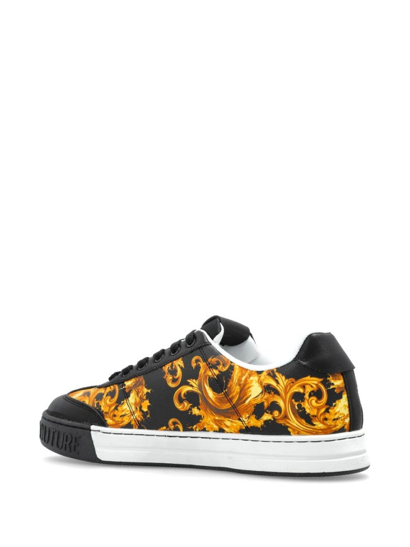 Versace Jeans Couture Baroque Detail Low-Top Sneakers