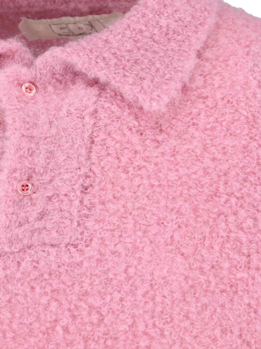 Erl Teddy Polo Shirt – Pink