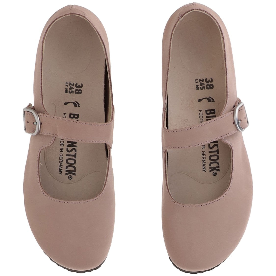 Birkenstock Santa Clarita Pink Nubuck Leather Slip-On Flats