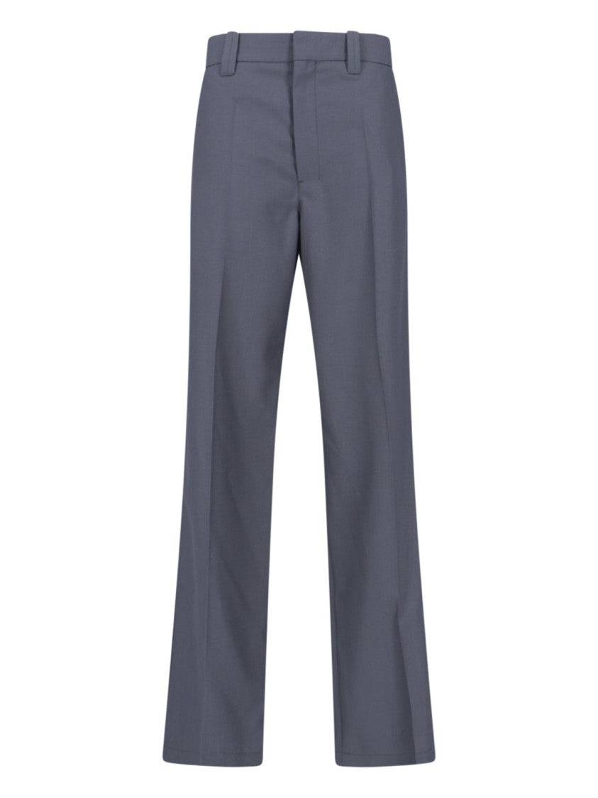 Lemaire Gray Tailored Wool Blend Straight Trousers