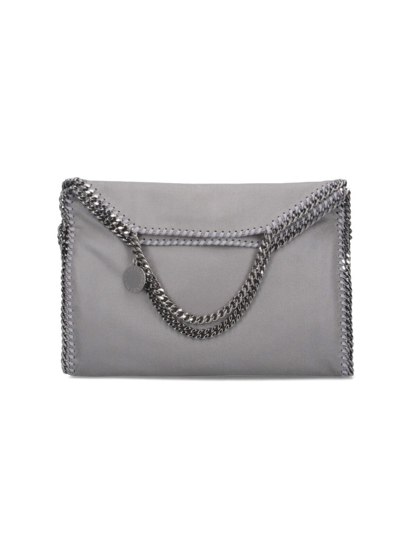 Stella Mccartney Grey Rectangular Silver Chain Shoulder Bag
