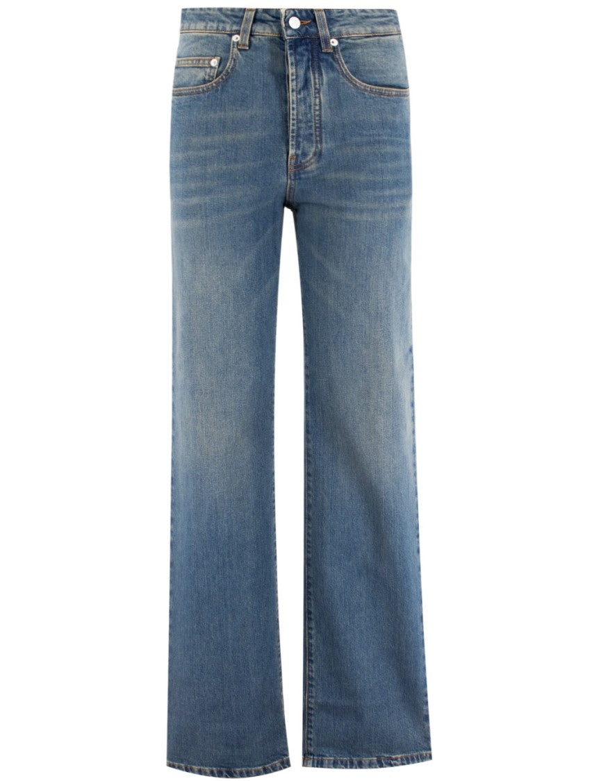 Fabiana Filippi Vintage Blue High-Waisted Jeans With Classic Five-Pocket Design