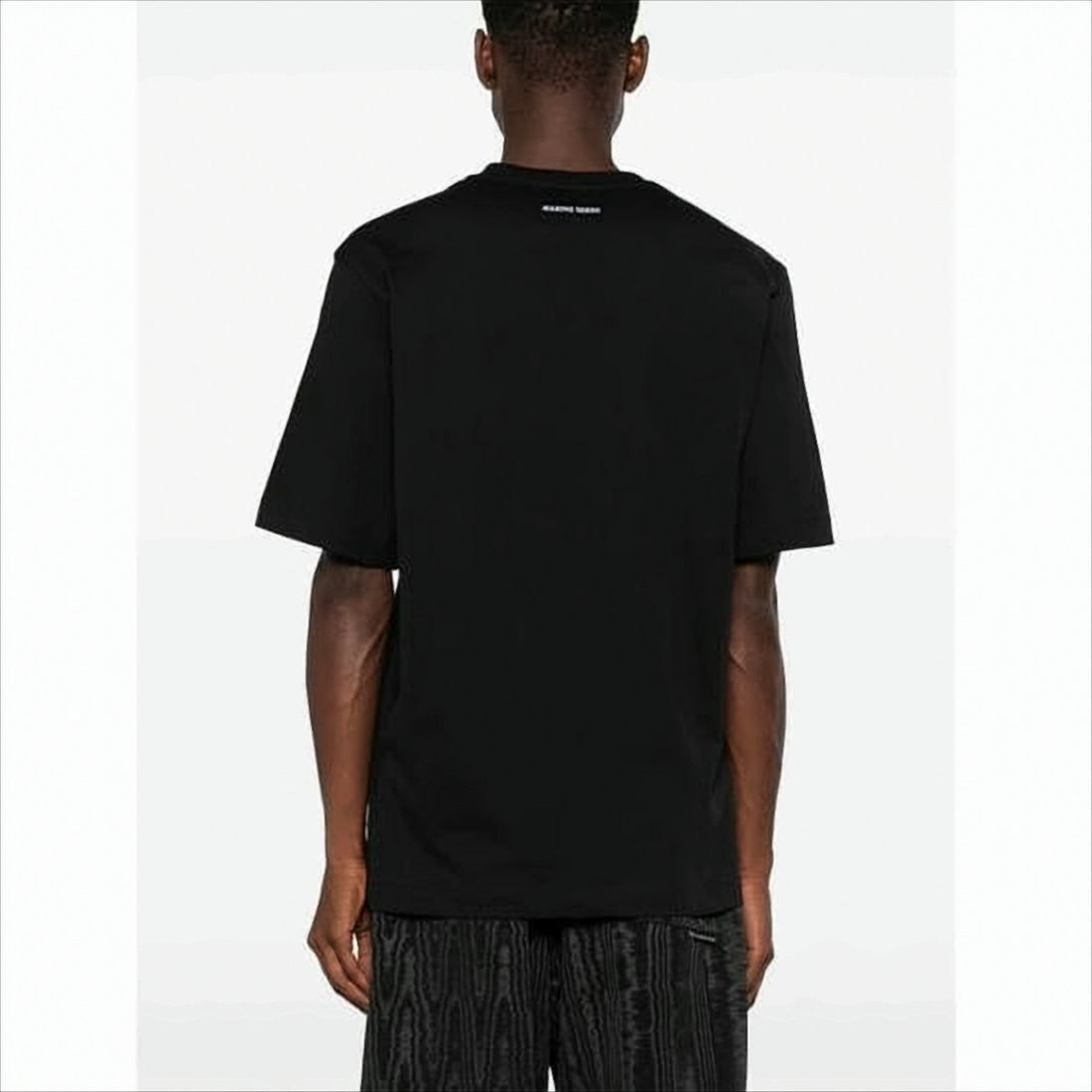 Marine Serre Relaxed Fit Black T-Shirt With Circular Emblem