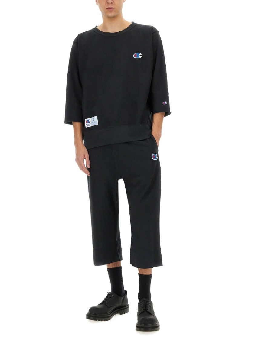 Undercover Oversized Black T-Shirt With Logo Patches