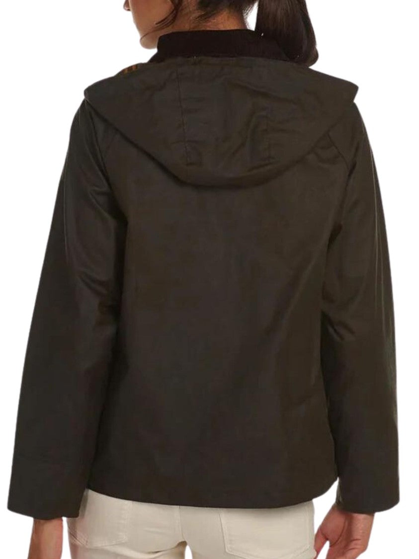Barbour Olive Green Avon Waxed Cotton Jacket