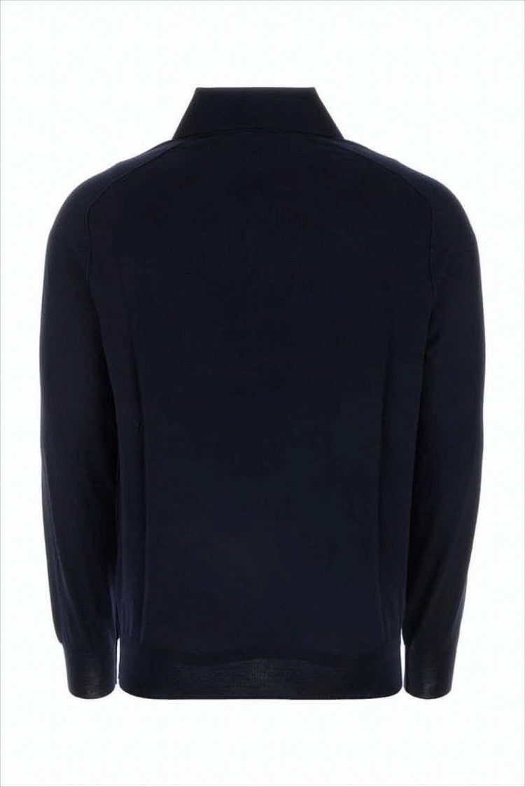 Bottega Veneta Long-Sleeved Knit Sweater With Polo Collar