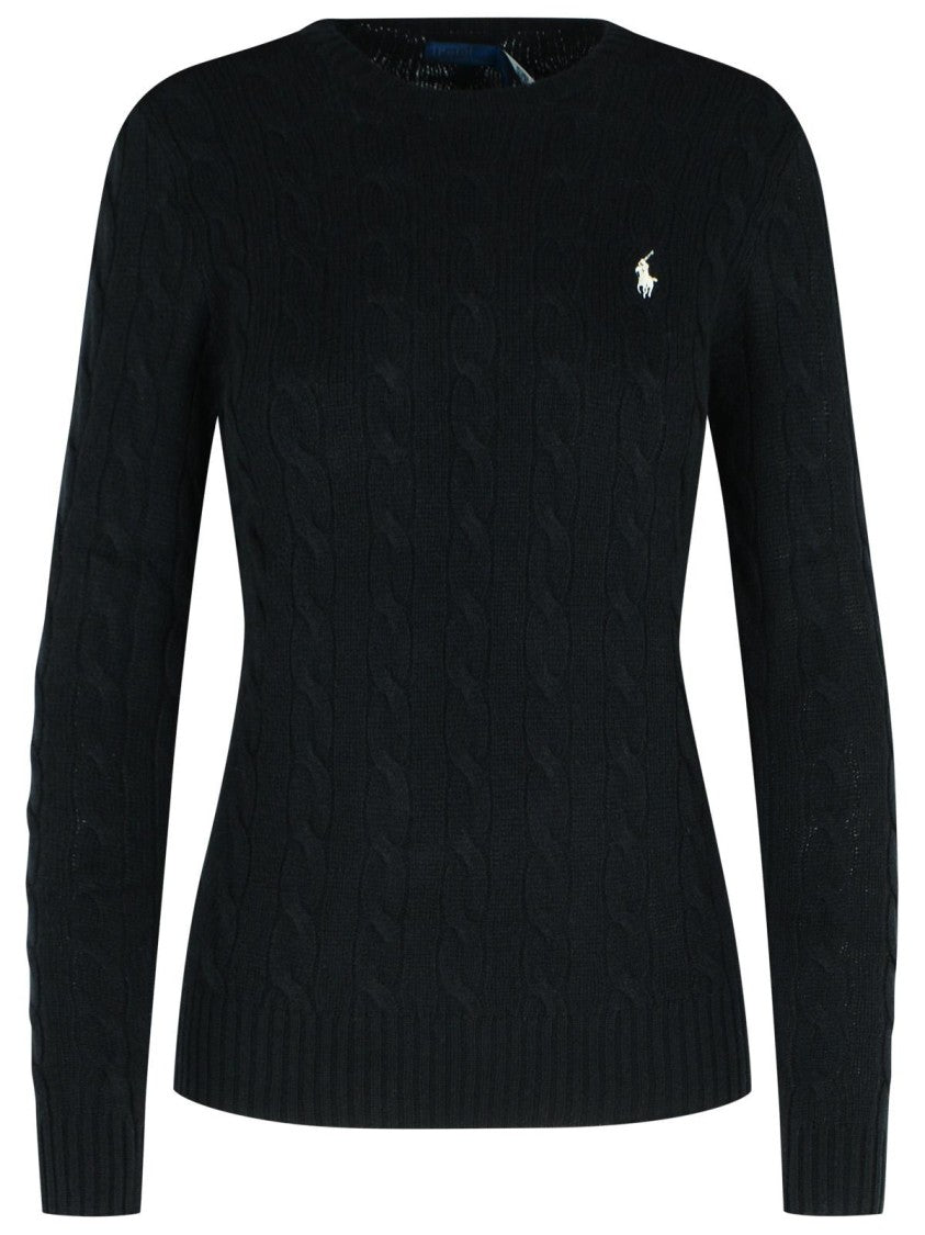 Polo Ralph Lauren 'Julianna' Black Wool Blend Sweater
