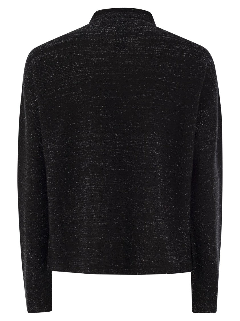 Fabiana Filippi Cotton And Lurex Polo Neck Sweater