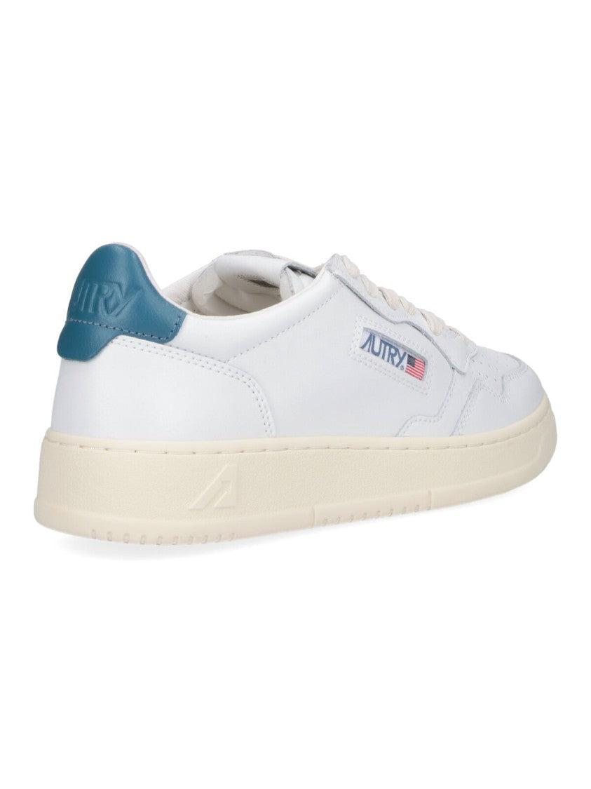 Autry Low-Top White Leather Sneakers With Perforated Detailing