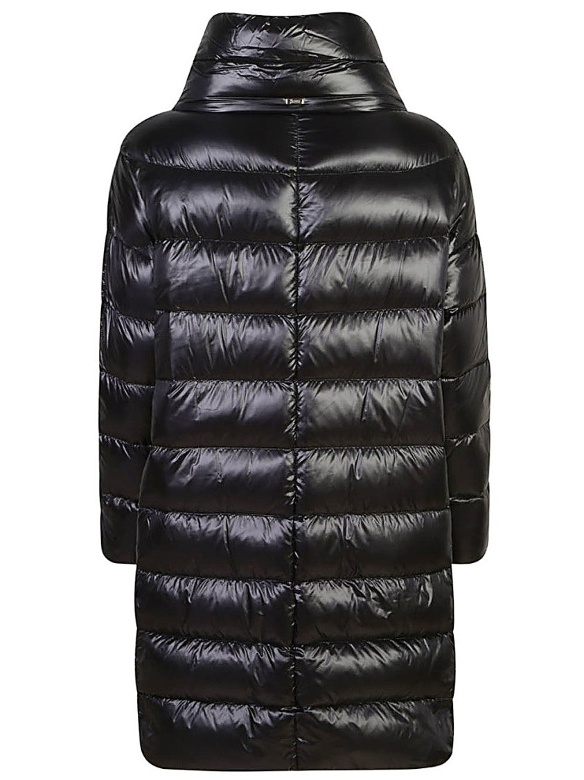 Herno Puffer Coat With High Collar And Design
