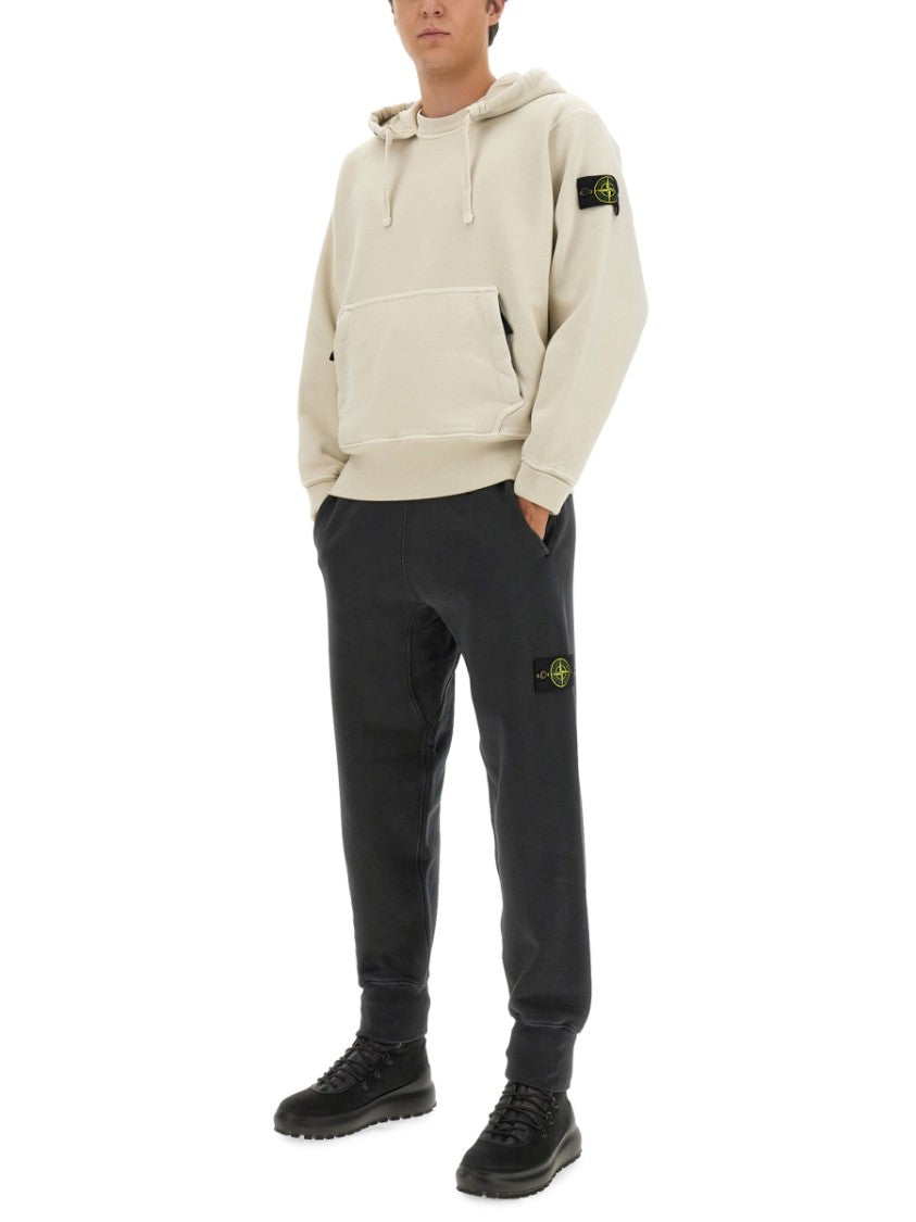 Stone Island Grey Tapered Leg Jogging Pants