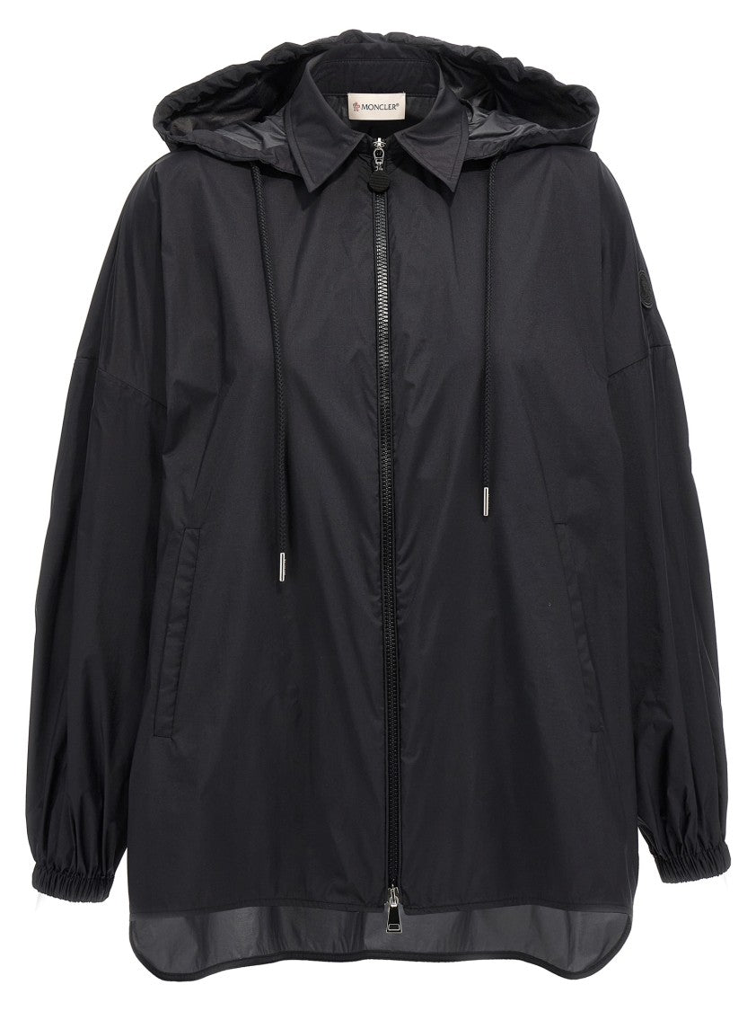 Moncler Ruffled Windbreaker With Removable Hood