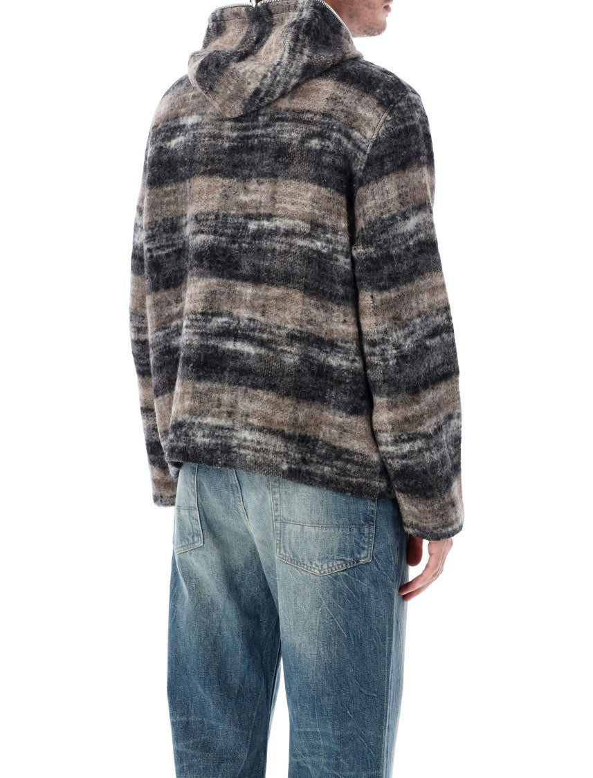 Our Legacy Night Woods Check Wool-Blend Zip Hoodie
