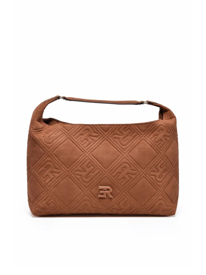 Ermanno Firenze Valentina Shoulder Bag With Quilted Design And Logo Motif