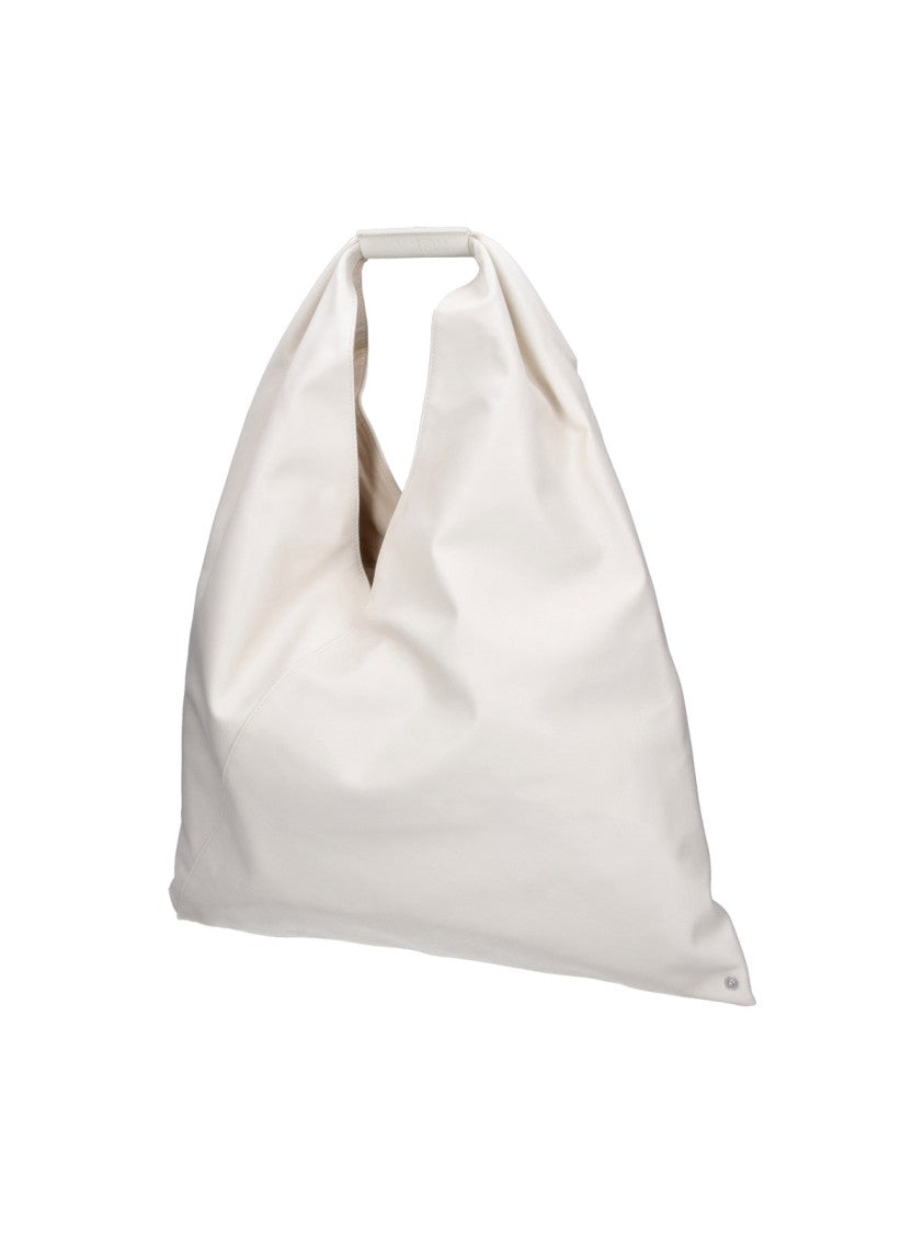 Mm6 By Maison Margiela White Medium Japanese Smooth Faux Leather Bag