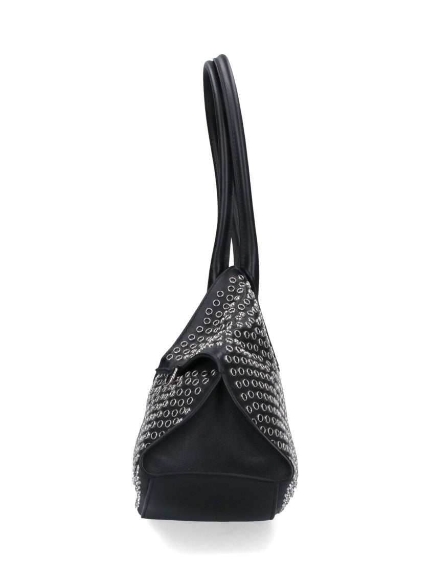 Alexander Mcqueen Structured Black Handbag With Minimalist Design