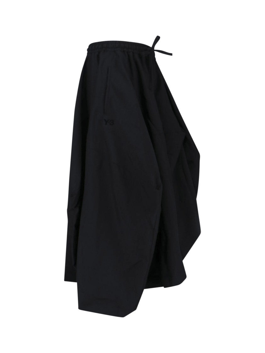 Y-3 "Sport Uniform" Skirt In Black Recycled Fabric