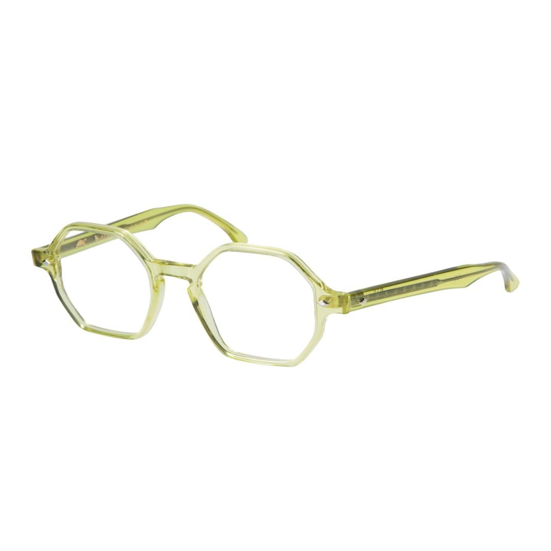 Kador Octagon Translucent Green Octagonal Frame Eyeglasses