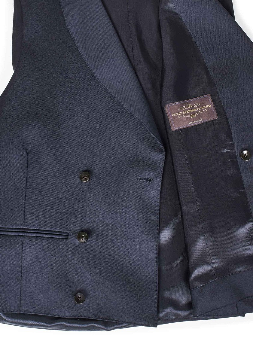 Franzese Collection Midnight Blue Double-Breasted Waistcoat