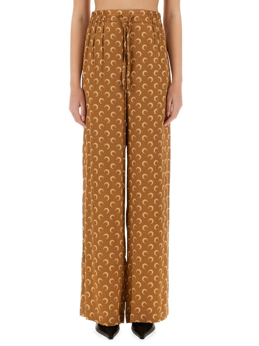 Marine Serre "Moon" Satin Pants