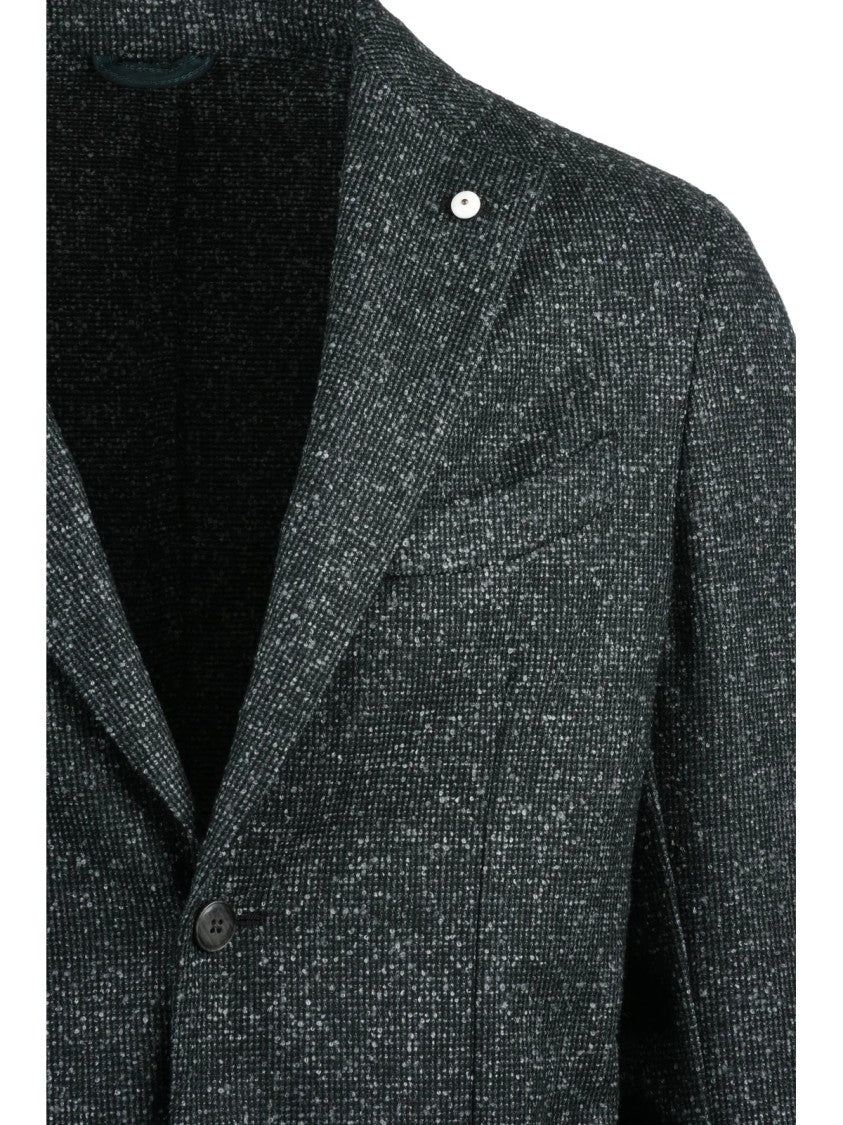 L.B.M. 1911 Multicolor Rounded Jacket With Button Closure And Unlined Interior